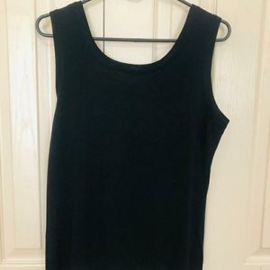 Misook black knit tank top